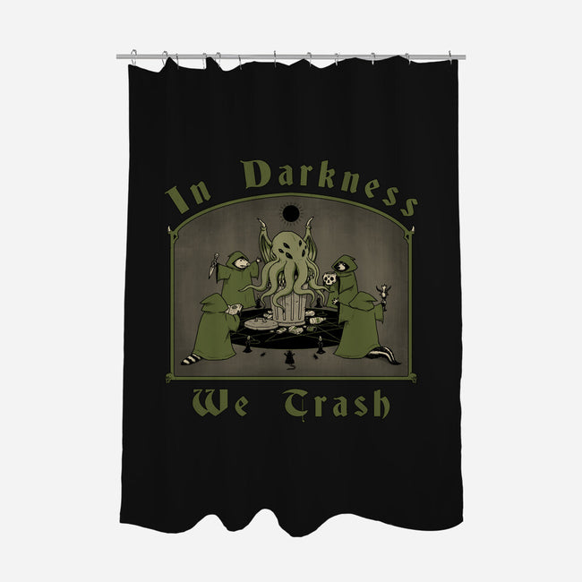 In Darkness We Trash-none polyester shower curtain-pigboom