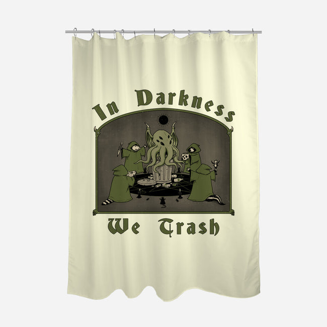 In Darkness We Trash-none polyester shower curtain-pigboom