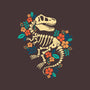Flowered Dinosaur Fossil-none matte poster-NemiMakeit