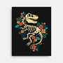 Flowered Dinosaur Fossil-none stretched canvas-NemiMakeit
