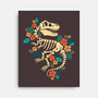 Flowered Dinosaur Fossil-none stretched canvas-NemiMakeit