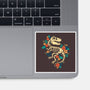 Flowered Dinosaur Fossil-none glossy sticker-NemiMakeit