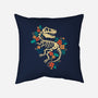 Flowered Dinosaur Fossil-none removable cover throw pillow-NemiMakeit