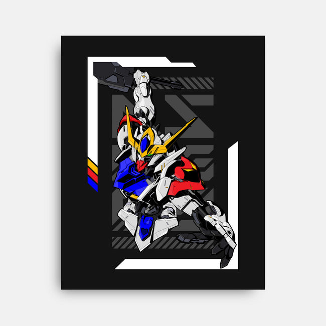 Gundam Barbatos Lupus-none stretched canvas-Pakyu Pashion