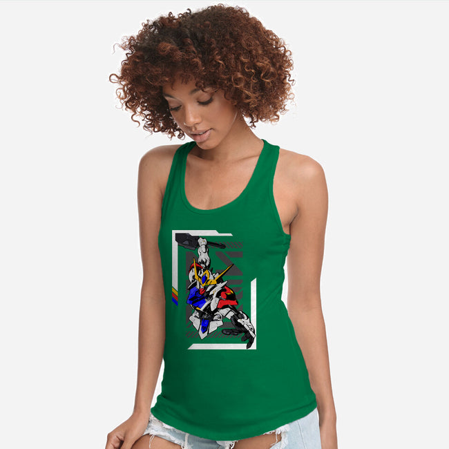 Gundam Barbatos Lupus-womens racerback tank-Pakyu Pashion