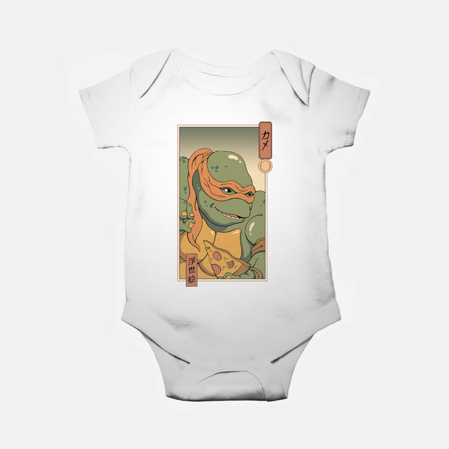 Orange Kame Ninja-baby basic onesie-vp021