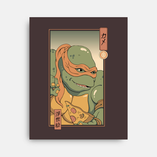 Orange Kame Ninja-none stretched canvas-vp021