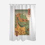 Orange Kame Ninja-none polyester shower curtain-vp021