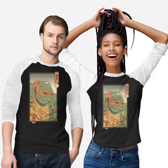 Orange Kame Ninja-unisex baseball tee-vp021