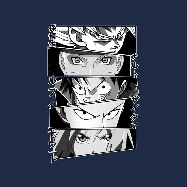 Anime Heroes-mens basic tee-meca artwork