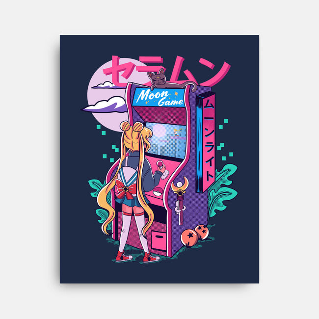 Moon Game-none stretched canvas-Conjura Geek