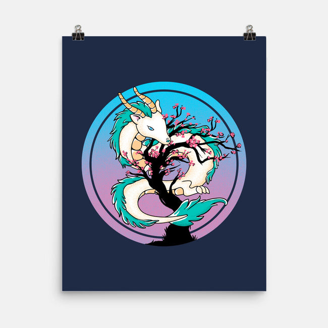 Sakura Dragon-none matte poster-leepianti