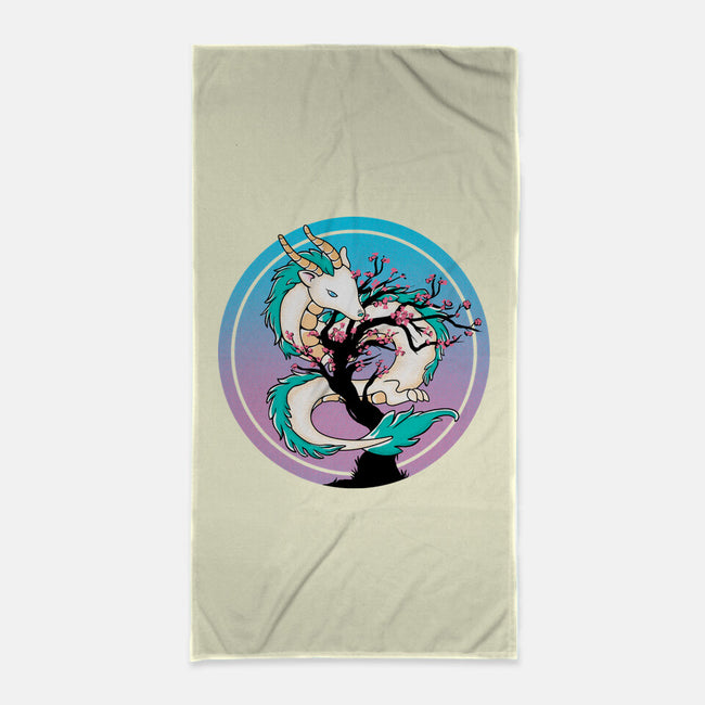 Sakura Dragon-none beach towel-leepianti