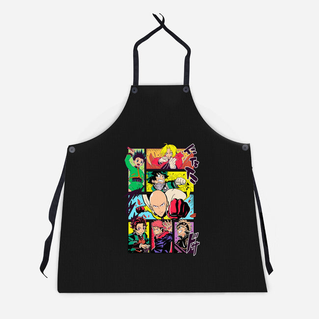 Shonen Characters-unisex kitchen apron-Bellades