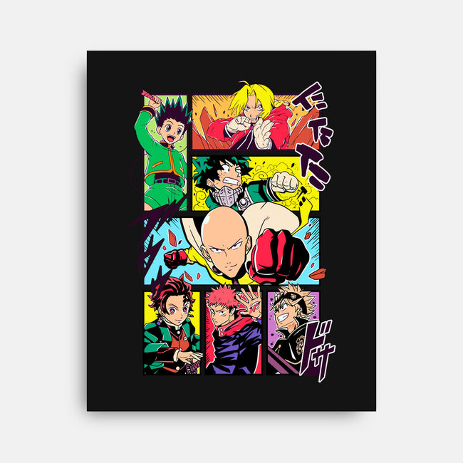 Shonen Characters-none stretched canvas-Bellades