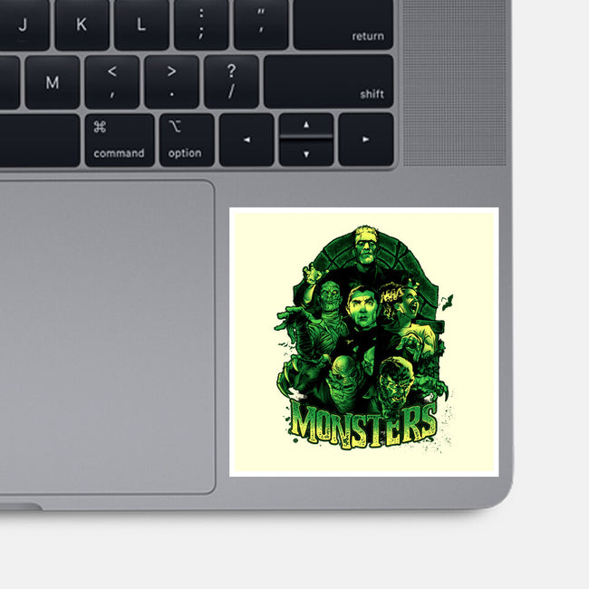 Monsters-none glossy sticker-Conjura Geek