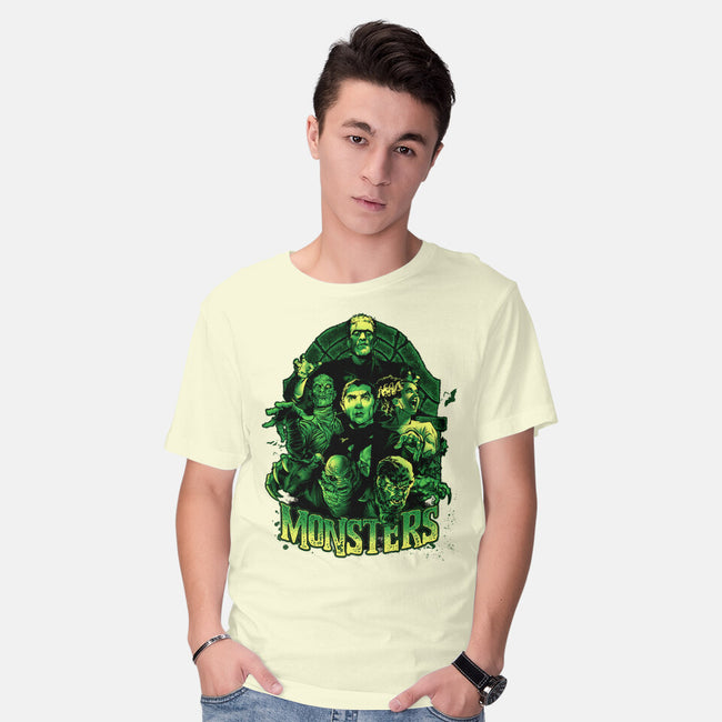 Monsters-mens basic tee-Conjura Geek