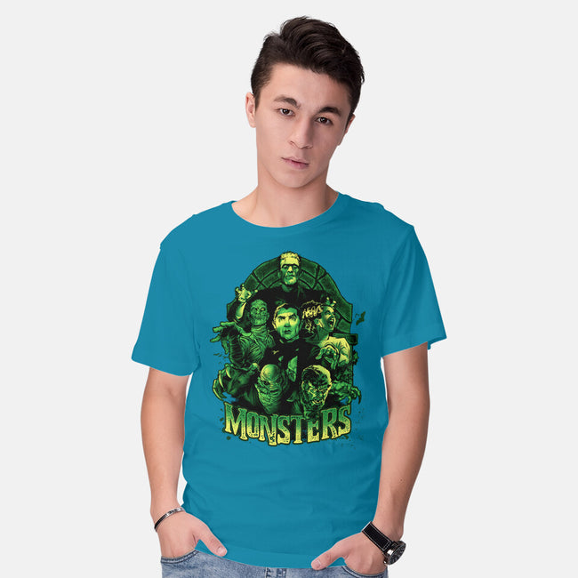 Monsters-mens basic tee-Conjura Geek