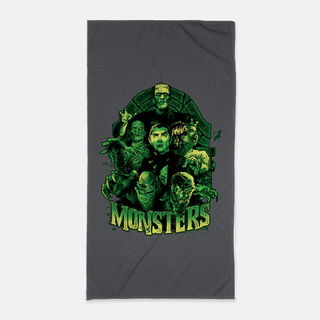Monsters-none beach towel-Conjura Geek