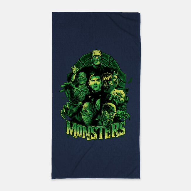 Monsters-none beach towel-Conjura Geek