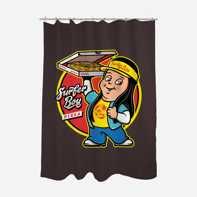 Pizza Boy-none polyester shower curtain-Olipop