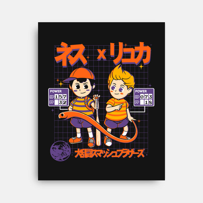 Retro Player-none stretched canvas-Douglasstencil