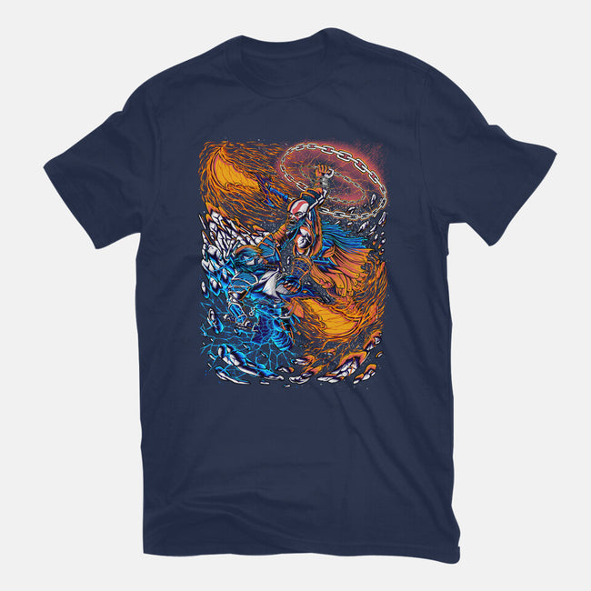 Fire And Thunder-unisex basic tee-alanside