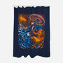 Fire And Thunder-none polyester shower curtain-alanside
