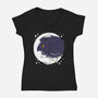 Sleeping Moon-womens v-neck tee-estudiofitas