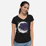 Sleeping Moon-womens v-neck tee-estudiofitas