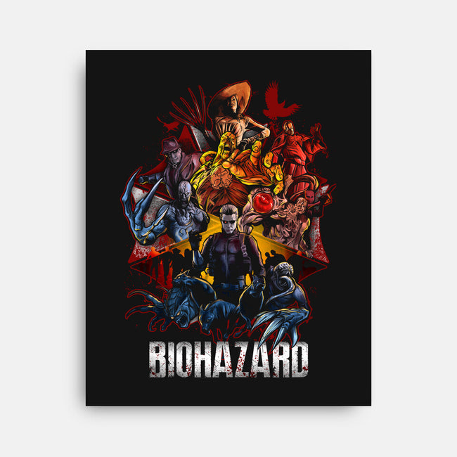 Biohazard-none stretched canvas-Conjura Geek