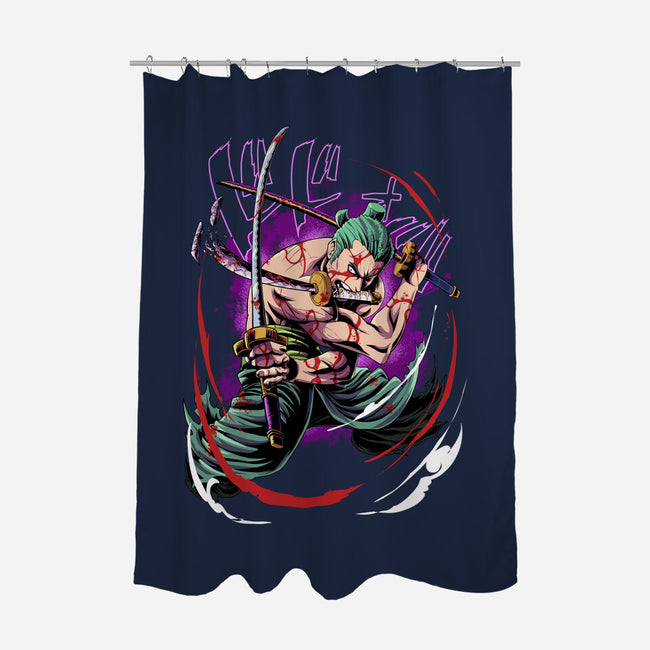 Samurai Extreme Power-none polyester shower curtain-Nihon Bunka