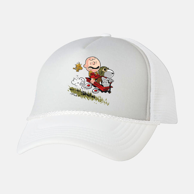 Charlie And Snoopy-unisex trucker hat-zascanauta