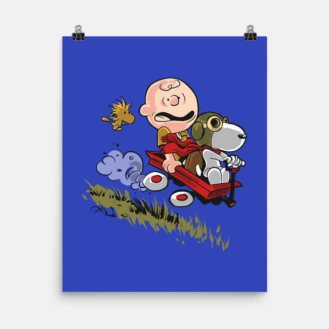 Charlie And Snoopy-none matte poster-zascanauta