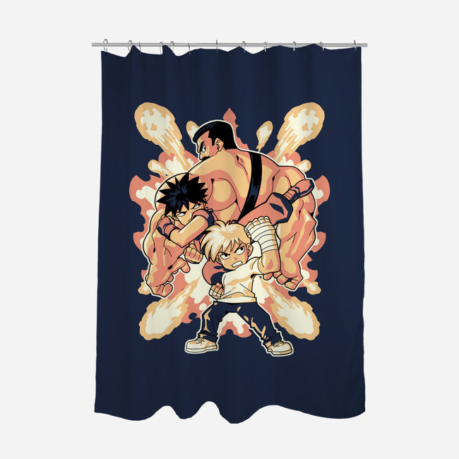 Checking Out The City-none polyester shower curtain-1Wing