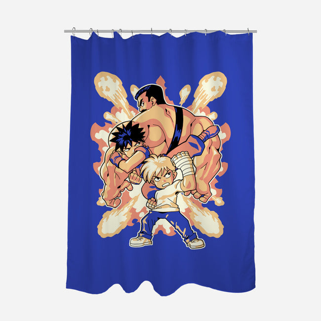 Checking Out The City-none polyester shower curtain-1Wing