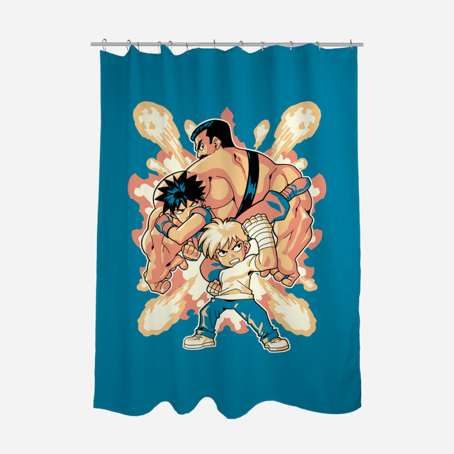 Checking Out The City-none polyester shower curtain-1Wing
