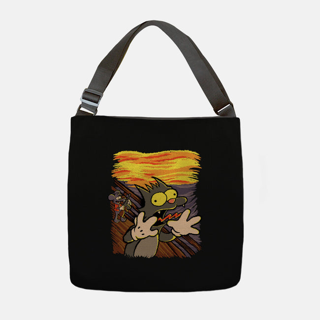 Itchy Scratchy Scream-none adjustable tote bag-leepianti