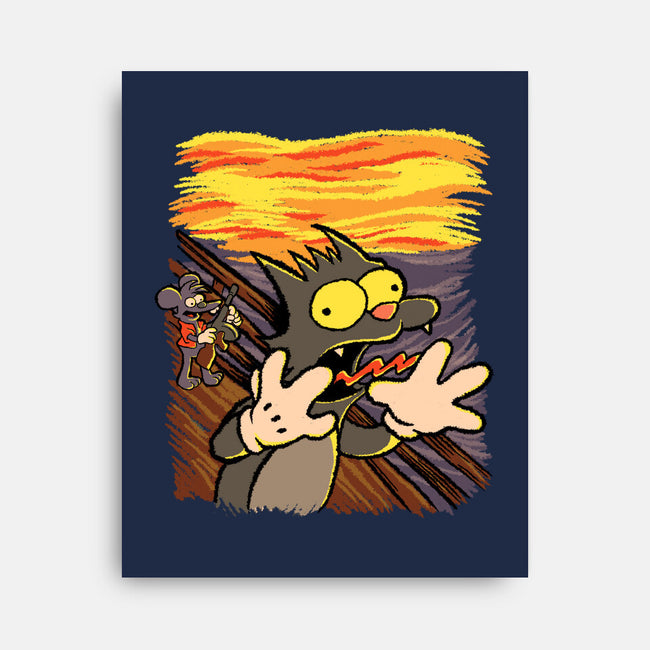 Itchy Scratchy Scream-none stretched canvas-leepianti