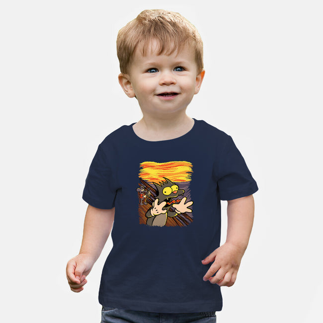 Itchy Scratchy Scream-baby basic tee-leepianti