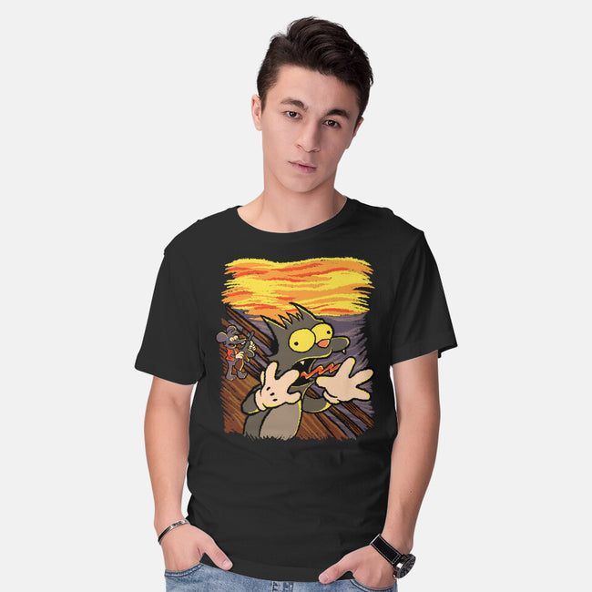 Itchy Scratchy Scream-mens basic tee-leepianti