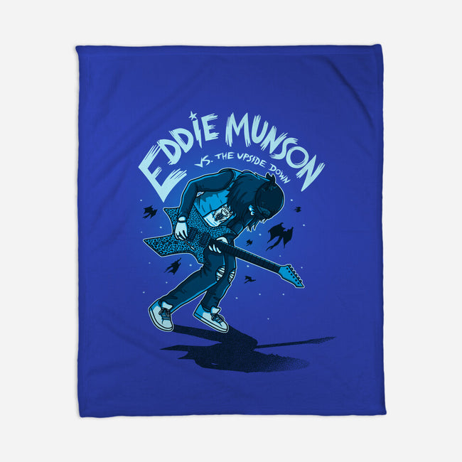 Eddie Vs The Upside Down-none fleece blanket-paulagarcia