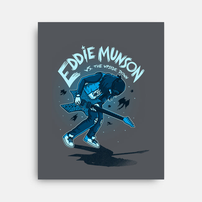 Eddie Vs The Upside Down-none stretched canvas-paulagarcia