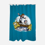 Eddie and Dustin-none polyester shower curtain-paulagarcia