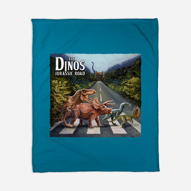 Jurassic Road-none fleece blanket-daobiwan