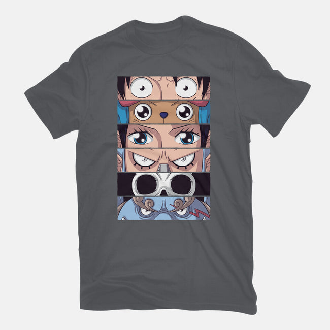 Straw Hat Eyes-mens premium tee-danielmorris1993