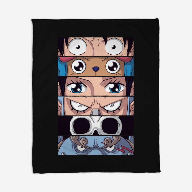 Straw Hat Eyes-none fleece blanket-danielmorris1993