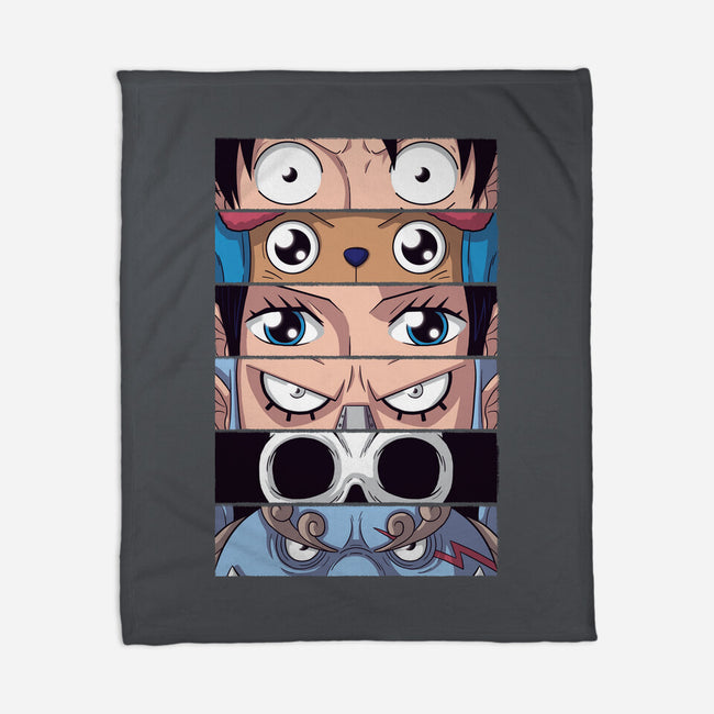 Straw Hat Eyes-none fleece blanket-danielmorris1993