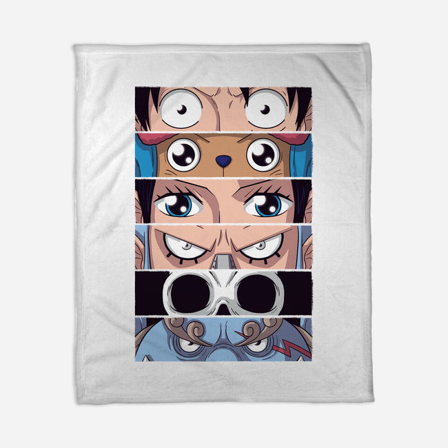 Straw Hat Eyes-none fleece blanket-danielmorris1993