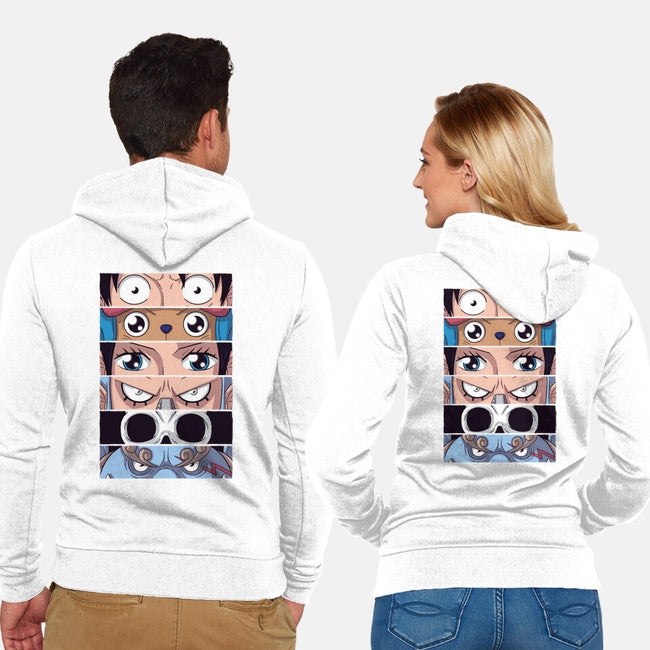 Straw Hat Eyes-unisex zip-up sweatshirt-danielmorris1993